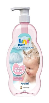 Uni Baby Kolay Tarama Göz Yakmayan Hipoalerjenik Yenidoğan Hassas Ciltler İçin Bebek Şampuanı 700 ml