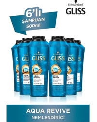 Gliss Aqua Revive Nemlendirici Tüm Saçlar İçin Deniz Yosunu Standart Unisex Şampuanı 6x500 ml