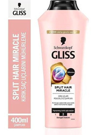 Gliss Split Hair Miracle Onarıcı Tüm Saçlar İçin Sade Standart Unisex Şampuanı 5x400 ml