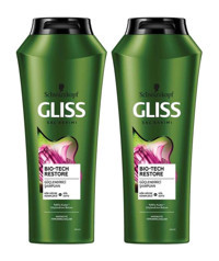 Gliss Bio-Tech Arındırıcı Tüm Saçlar İçin Sade Standart Unisex Şampuanı 2x500 ml