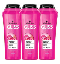 Gliss Supreme Length Onarıcı Tüm Saçlar İçin Sade Standart Unisex Şampuanı 3x50 ml