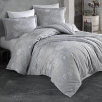 Clasy Arnor V2 Pamuk Dört Mevsim 200 x 220 cm Desenli Çift Kişilik Nevresim Takımı Gri