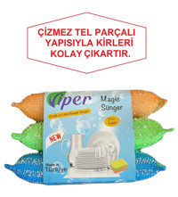 Viper Sihirli 3'lü Bulaşık Süngeri