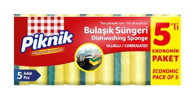 Piknik Oluklu 5'li Bulaşık Süngeri