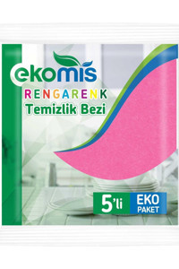 Ekomis 5'li Mikrofiber Temizlik Bezi