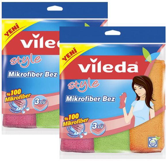 Vileda Colors 3x2'li Mikrofiber Temizlik Bezi
