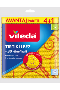 Vileda Tırtıklı 5'li Mikrofiber Temizlik Bezi