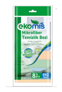 Ekomis 8'li Mikrofiber Temizlik Bezi