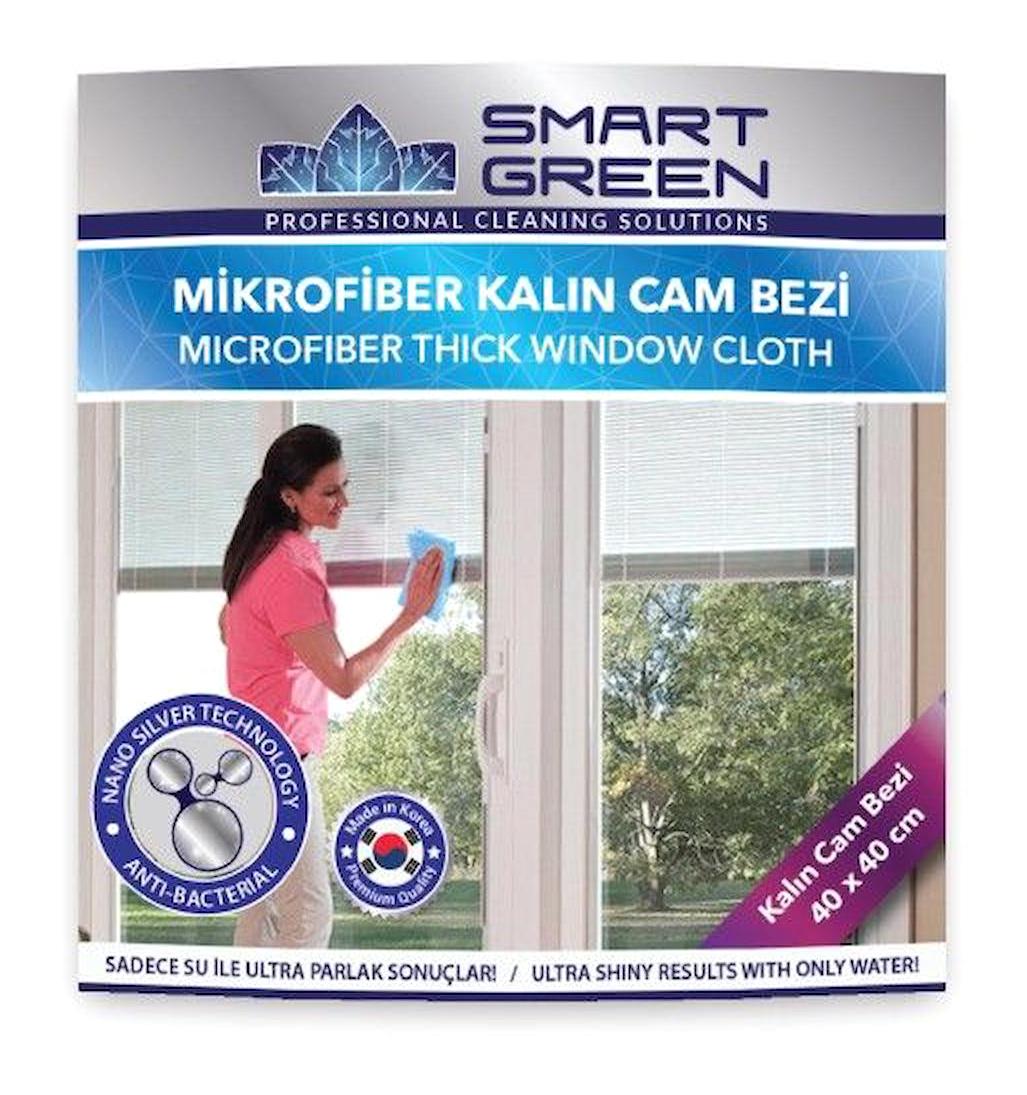 Greenfarma Cam Tekli Mikrofiber Temizlik Bezi