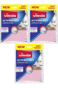 Vileda Actifibre Soft Universal 3'lü Mikrofiber Temizlik Bezi
