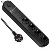 Techmaster 4'lü 2 metre 2'li USB Kablolu Çiftli Akım Korumalı Priz