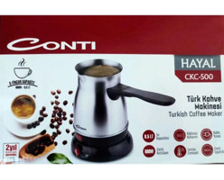 Conti CKC-500 Hayal 800 W 5 Fincan Kapasiteli Çelik Elektrikli Cezve İnox