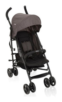 Graco Travelite Katlanabilir 360 Derece Dönen Tam Yatar Baston Bebek Arabası Gri-Siyah
