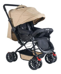 Let's Go Baby Çift Yönlü Katlanabilir 360 Derece Dönen Tam Yatar Bebek Arabası Mavi
