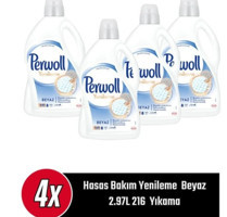 Perwoll Yenileme Çiçek Cazibesi Beyazlar İçin 216 Yıkama Sıvı Deterjan 4x2.97 lt