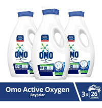 Omo Active Oxygen Beyazlar İçin 78 Yıkama Sıvı Deterjan 3x1.69 lt