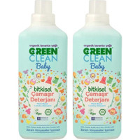 U Green Clean Baby Bitkisel Organik Lavanta Yağlı Tüm Renkler İçin 40 Yıkama Sıvı Deterjan 2x1 lt