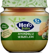 Hero Baby Anadolu Meyveleri Tahılsız Glutensiz Sebzeli Kavanoz Maması 120 gr