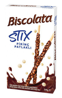 Biscolata Stix Pirinç Patlaklı Bisküvi 34 gr