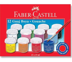 Faber-Castell Gouache Çok Renkli 12x15 ml Guaj Boya Seti