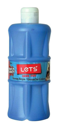 Lets L-5106 Tüp Mavi 500 ml Guaj Boya Seti