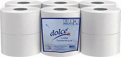 Dolce 2 Katlı 12'li Rulo Jumbo Tuvalet Kağıdı