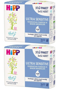 Hipp Baby Ultra Sensitive 52 Yaprak 6'lı Paket Islak Mendil
