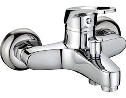 Hay Çelik Çift Delikli Aç Kapa Yarı Ankastre Kare Banyo Bataryası Krom