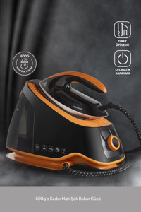 Homend Jetsteam 1174H 3000 W Kazanlı Ütü Siyah-Turuncu
