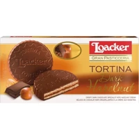 Loacker Tortina Bitter Çikolatalı Fındıklı Bisküvi 125 gr