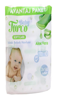 Baby Turco Aloe Vera 90 Yaprak 3'lü Paket Islak Mendil