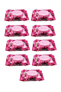 Luckido Red Rose 90 Yaprak 9'lu Paket Islak Mendil
