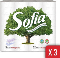 Sofia 3 Katlı 96'lı Rulo Tuvalet Kağıdı