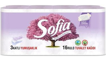 Sofia 3 Katlı Kokulu Renkli 16'lı Rulo Tuvalet Kağıdı
