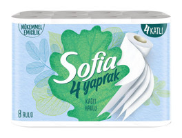 Sofia 4 Katlı 8'li Rulo Tuvalet Kağıdı