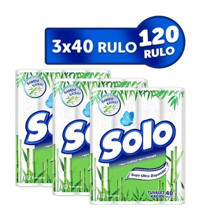 Solo Bambu Katkılı 2 Katlı 3x40'lı Rulo Tuvalet Kağıdı