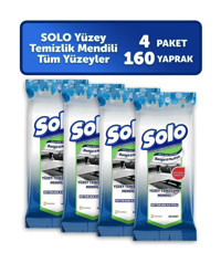 Solo Mutfak&Banyo 160 Yaprak 4'lü Paket Yüzey Temizleme Mendili