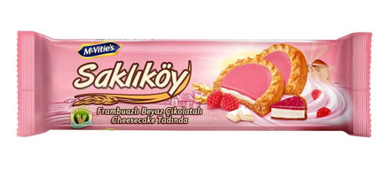 Ülker Saklıköy Frambuazlı Bisküvi 18x100 gr