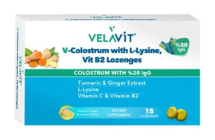 Velavit V-Colostrum with L-Lysin Yetişkin Vitamin B12 15 Adet
