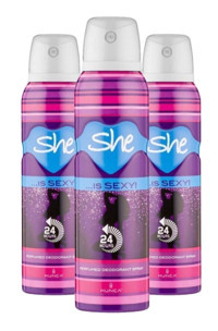She Is Sexy Sprey Kadın Deodorant 3x150 ml