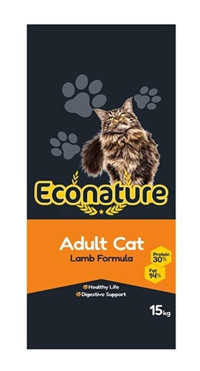 Econature Kuzu Etli Yetişkin Kuru Kedi Maması 15 kg