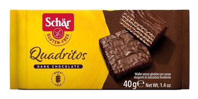 Schar Quadritos Glutensiz Bitter Çikolatalı Gofret 2x20 gr