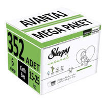 Sleepy Natural 6 Numara Cırtlı Bebek Bezi 352 Adet
