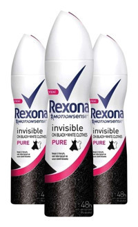 Rexona Invisible Pure Sprey Kadın Deodorant 3x150 ml