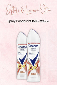 Rexona Şeftali ve Limon Otu Sprey Kadın Deodorant 2x150 ml