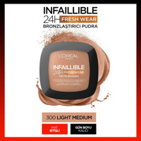 L'oréal Paris Infaillible 24H Fresh Wear 300 Light Medium Tüm Cilt Tipleri İçin Mat Toz Pudra Orta