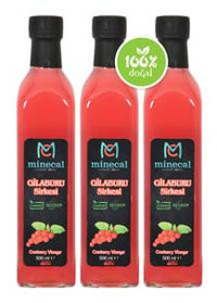 Minecal Katkısız Gilaburu Sirkesi 3x500 ml