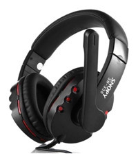 Snopy SN 338 Silikonsuz Mikrofonlu 3.5 mm Jak Kablolu Kulaklık Kırmızı Siyah