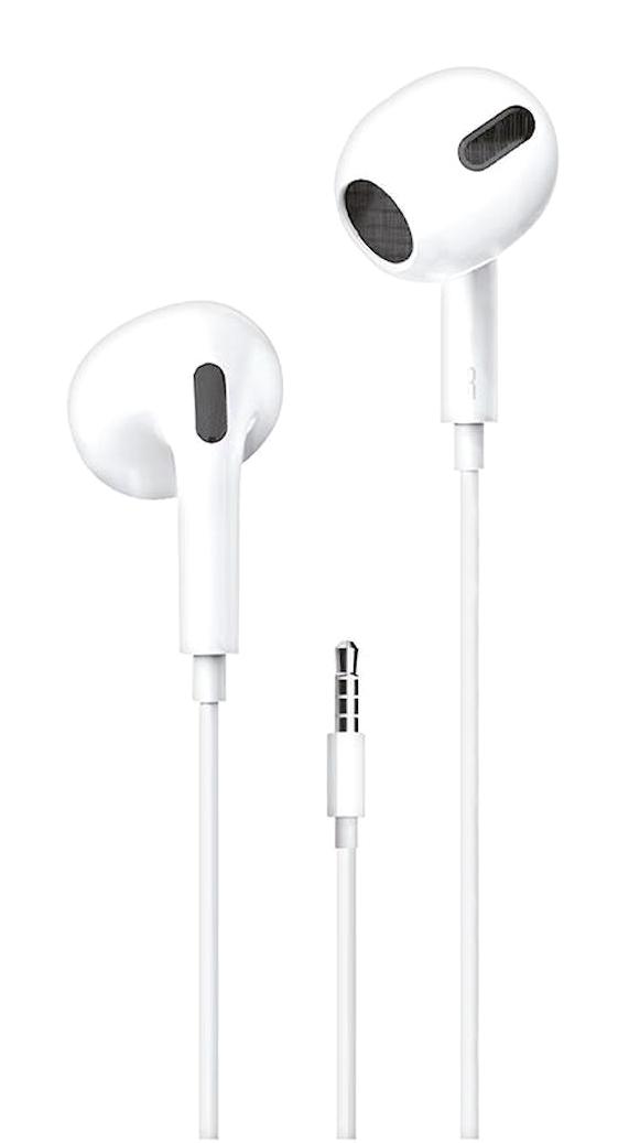 Linktech H308 Silikonsuz Mikrofonlu 3.5 mm Jak Kablolu Kulaklık Beyaz