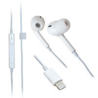 Powermaster PG3 1 Apple Uyumlu Silikonlu Mikrofonlu Lightning Kablolu Kulaklık Beyaz